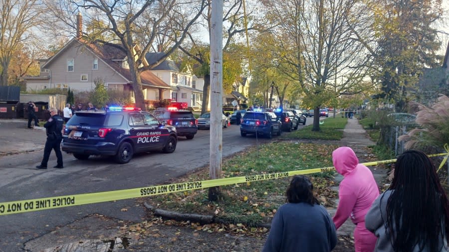 A police scene on Horton Avenue SE near Burton Street on the afternoon of Nov. 6, 2023. (Courtesy James Furge)