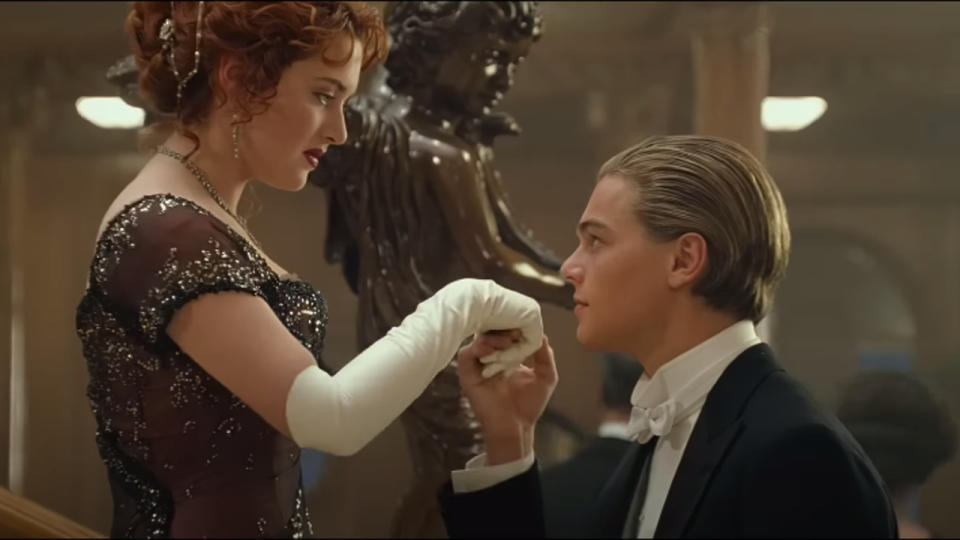 Kate Winslet and Leonardo DiCaprio in Titanic