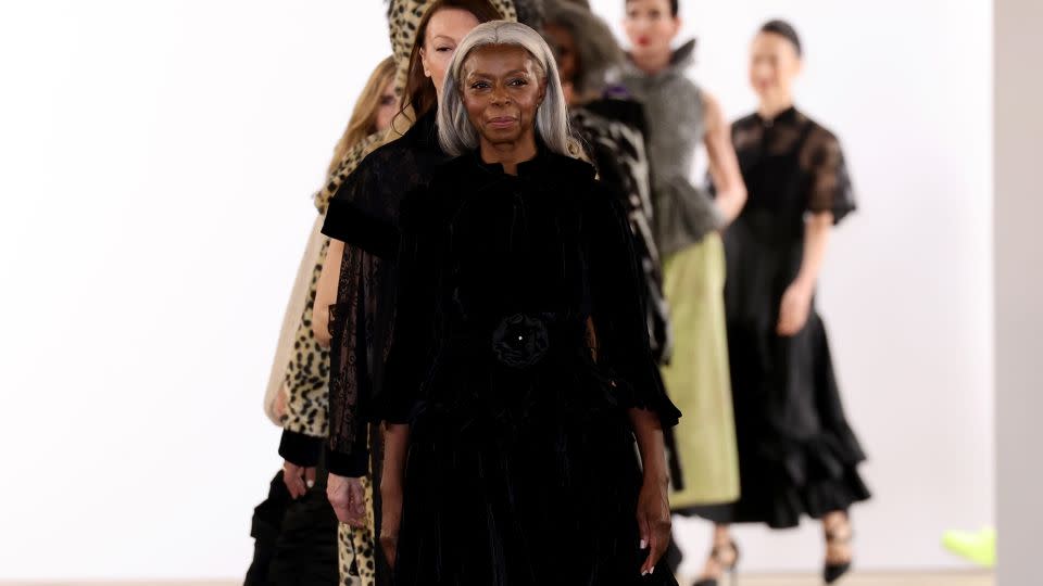 For her eponymous label's Fall-Winter 2024 collection, the designer Batsheva Hart cast models over the age of 40. In addition to the eye-catching fashions in sequins, lace and animal print furs, the runway show also featured two modern dance performances. - Arturo Holmes/Getty Images