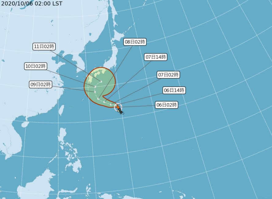 昌鴻颱風。(取自氣象局網站)