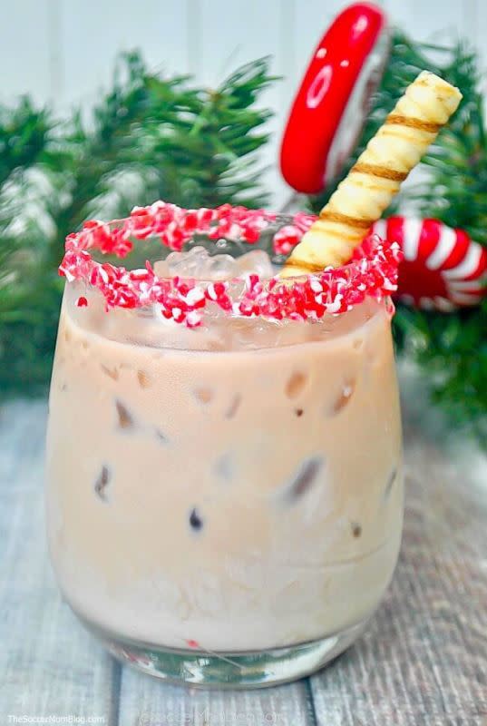 <p>The Soccer Mom Blog</p><p>A grown-up peppermint mocha that is smooth, refreshing and festive.</p><p><strong>Get The Recipe: <a href="https://thesoccermomblog.com/peppermint-mocha-mudslide/" rel="nofollow noopener" target="_blank" data-ylk="slk:Tipsy Peppermint Mocha Mudslide;elm:context_link;itc:0;sec:content-canvas" class="link ">Tipsy Peppermint Mocha Mudslide</a></strong></p>