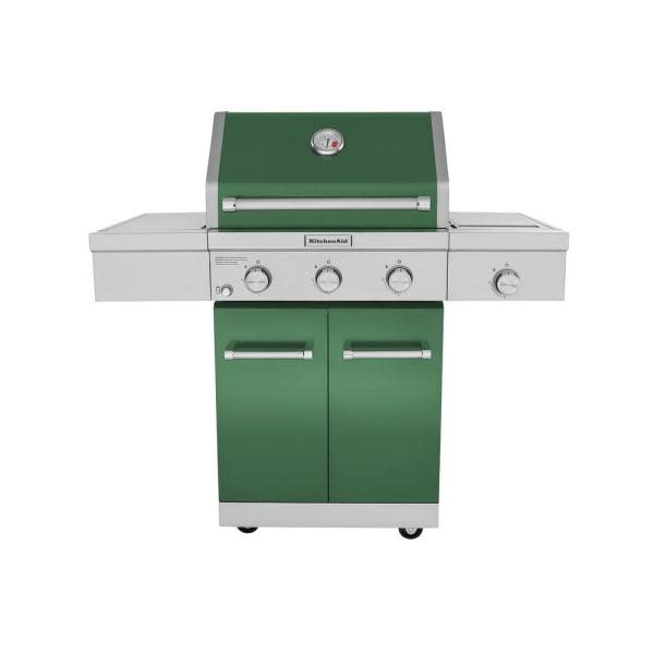 3-Burner Propane Gas Grill in Green