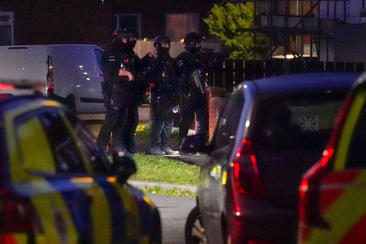 Armed police in Burwell Road, Middlesbrough <i>(Image: Terry Blackburn)</i>