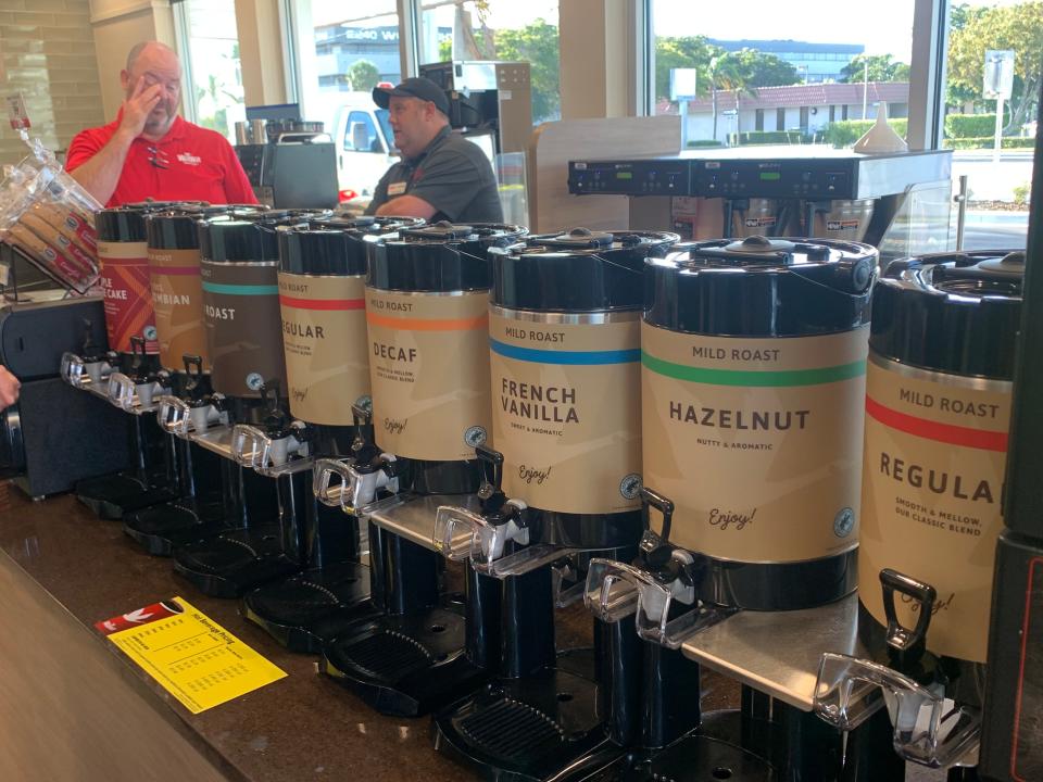 Wawa's new Boynton Beach location offers a variety of coffee flavors. The store will have free coffee for customers until April 2.