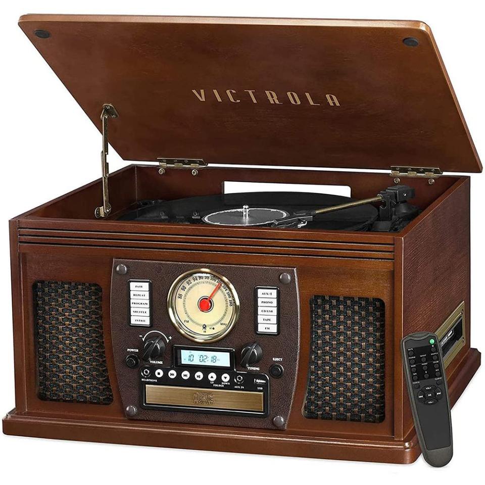 1) Victrola 8-in-1 Bluetooth Record Player