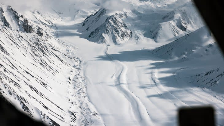 <span class="article__caption">An aerial view of the Walsh Glacier. </span> (Photo: Tyler Ravelle/Teton Gravity Research)