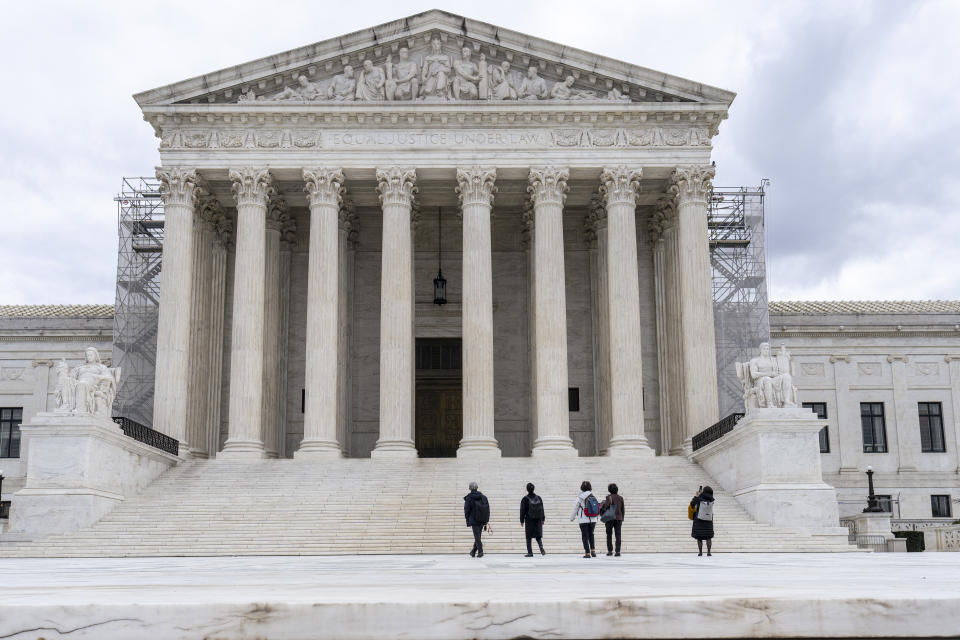 FILE - The Supreme Court is seen on Capitol Hill in Washington, March 4, 2024. (AP Photo/J. Scott Applewhite, File)