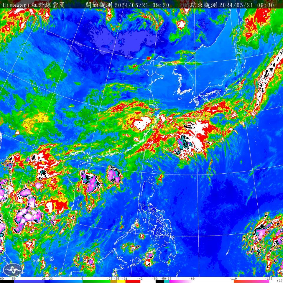氣象專家賈新興今天表示，預計周五（24日）晚間有八、九成的機率在菲律賓東方海面有機會生成熱帶性低氣壓，並有約六成機率在下周一（27日）成颱。（圖取自中央氣象署網站）