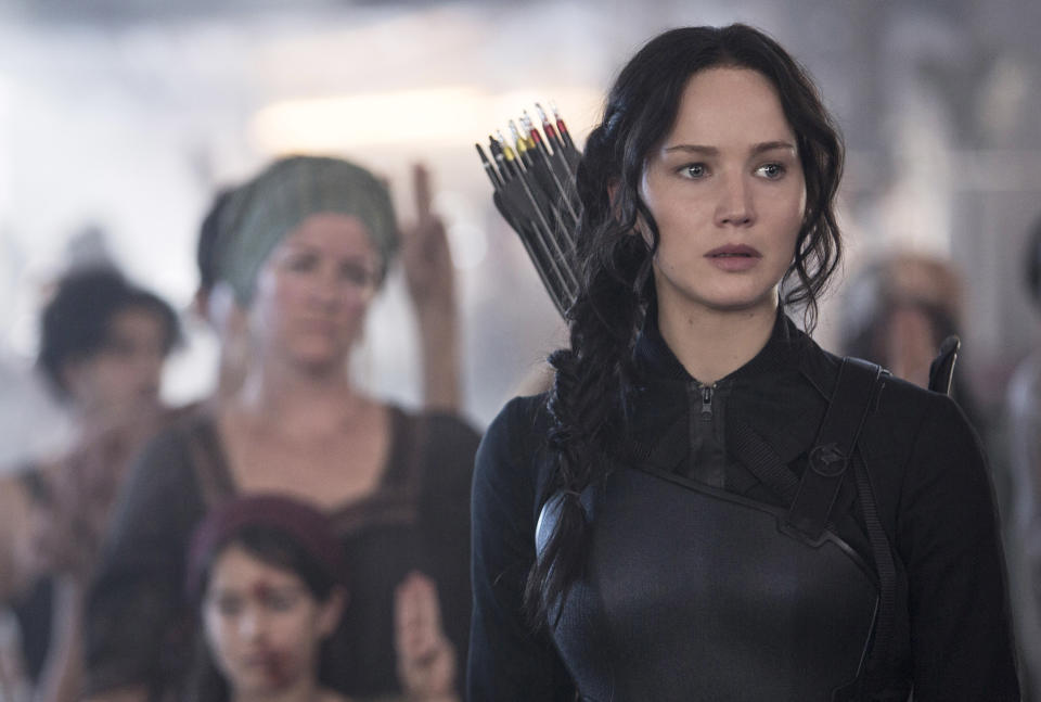 THE HUNGER GAMES: MOCKINGJAY - PART 1, Jennifer Lawrence, 2014. ph: Murray Close/©Lionsgate/courtesy Everett Collection