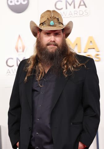 <p>Christopher Polk/Variety via Getty</p> Chris Stapleton at The 57th Annual CMA Awards in Nashville, Tennessee on November 8, 2023