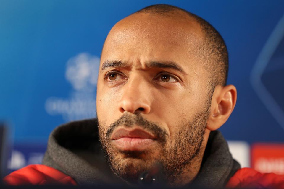 Thierry Henry gave Benoit Badiashile a death stare after the Monaco defender forgot to push in his chair