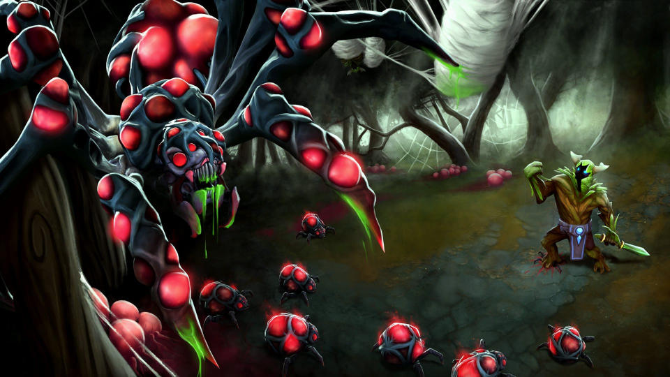 Despite all the nerfs, Broodmother is still the creepiest hero in Dota 2. (Photo: Valve Software)