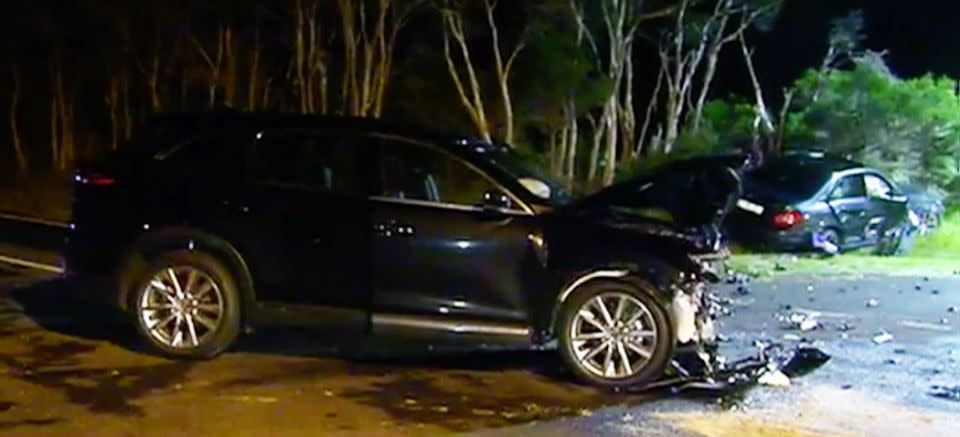 A one-year-old girl was killed in a head-on crash in Victoria on Saturday night when the car she were travelling in collided with a Mercedes. Photo: 7 News