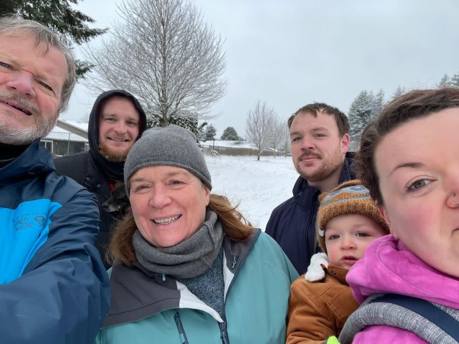 Brendan Mackey with his family (file, courtesy the Mackey Family).