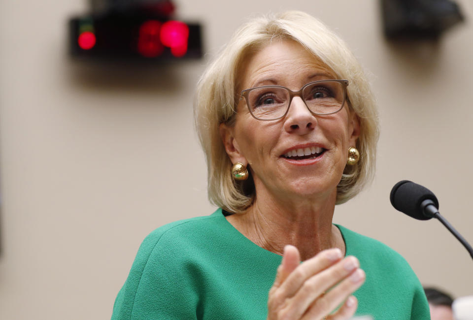 Education Secretary Betsy DeVos likely just discouraged children from&nbsp;going to school. (Photo: Leah Millis / Reuters)