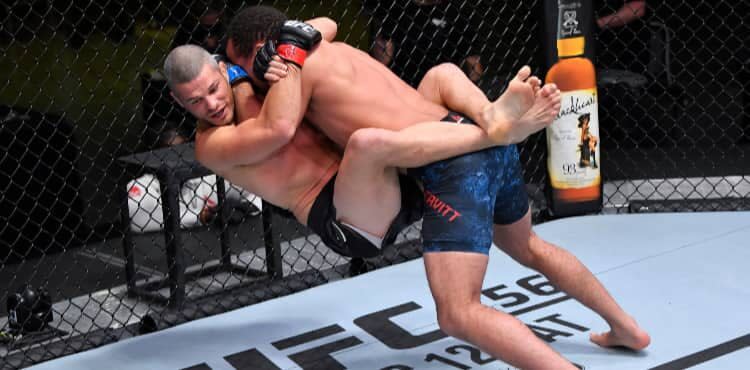 Jordan Leavitt slams Matt Wiman at UFC Vegas 16