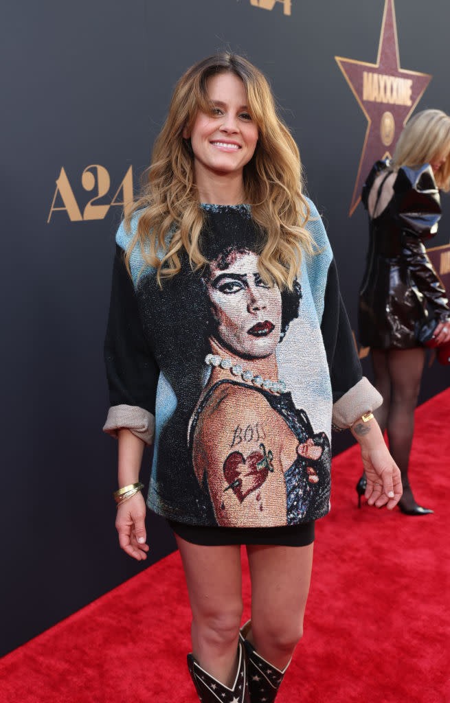 HOLLYWOOD, CALIFORNIA - JUNE 24: Sosie Bacon at the Los Angeles Premiere of A24's "MAXXXINE" at TCL Chinese Theatre on June 24, 2024 in Hollywood, California. (Photo by Stewart Cook/Getty Images for A24)