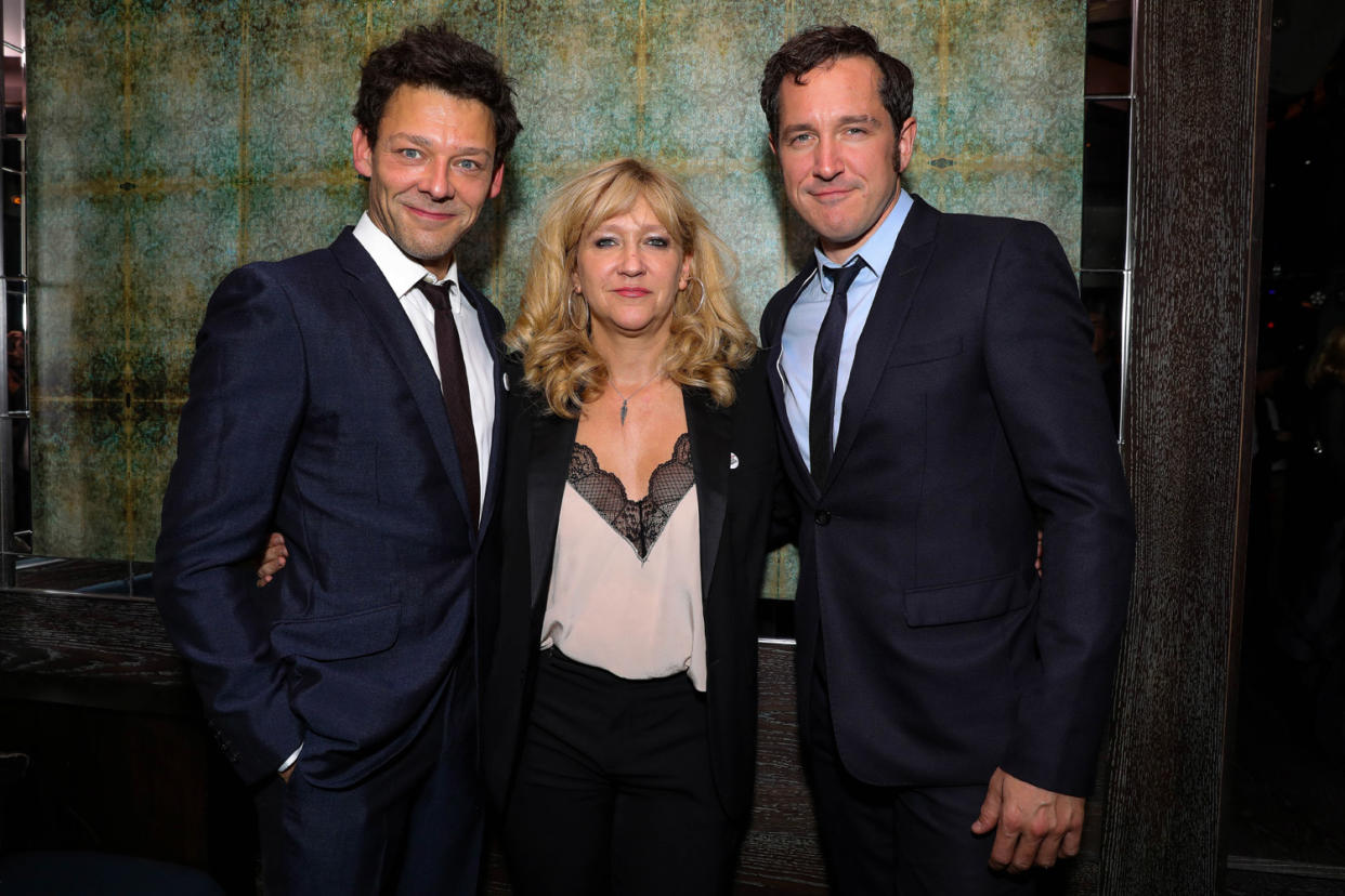 Hit show: Richard Coyle, Sonia Friedman and Bertie Carvel: Dave Benett