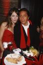 <p>The model-turned-actress with Italian fashion designer Valentino Garavani at the Four Seasons Restaurant in New York City.</p>