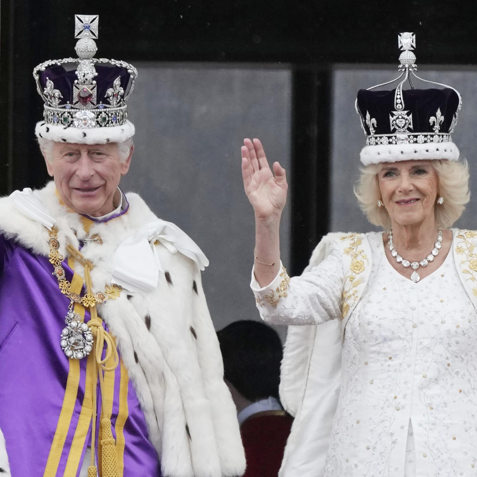 Britain's King Charles III and Queen Camilla (Frank Augstein / AP)