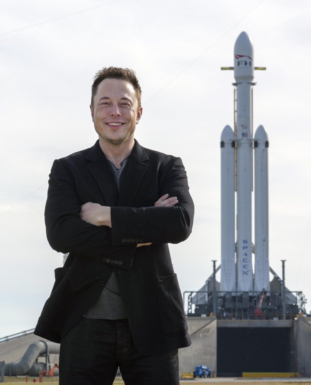 Elon Musk en el Centro Espacial Kennedy, en Florida, el 5 de febrero de 2018. (Todd Anderson/The New York Times)