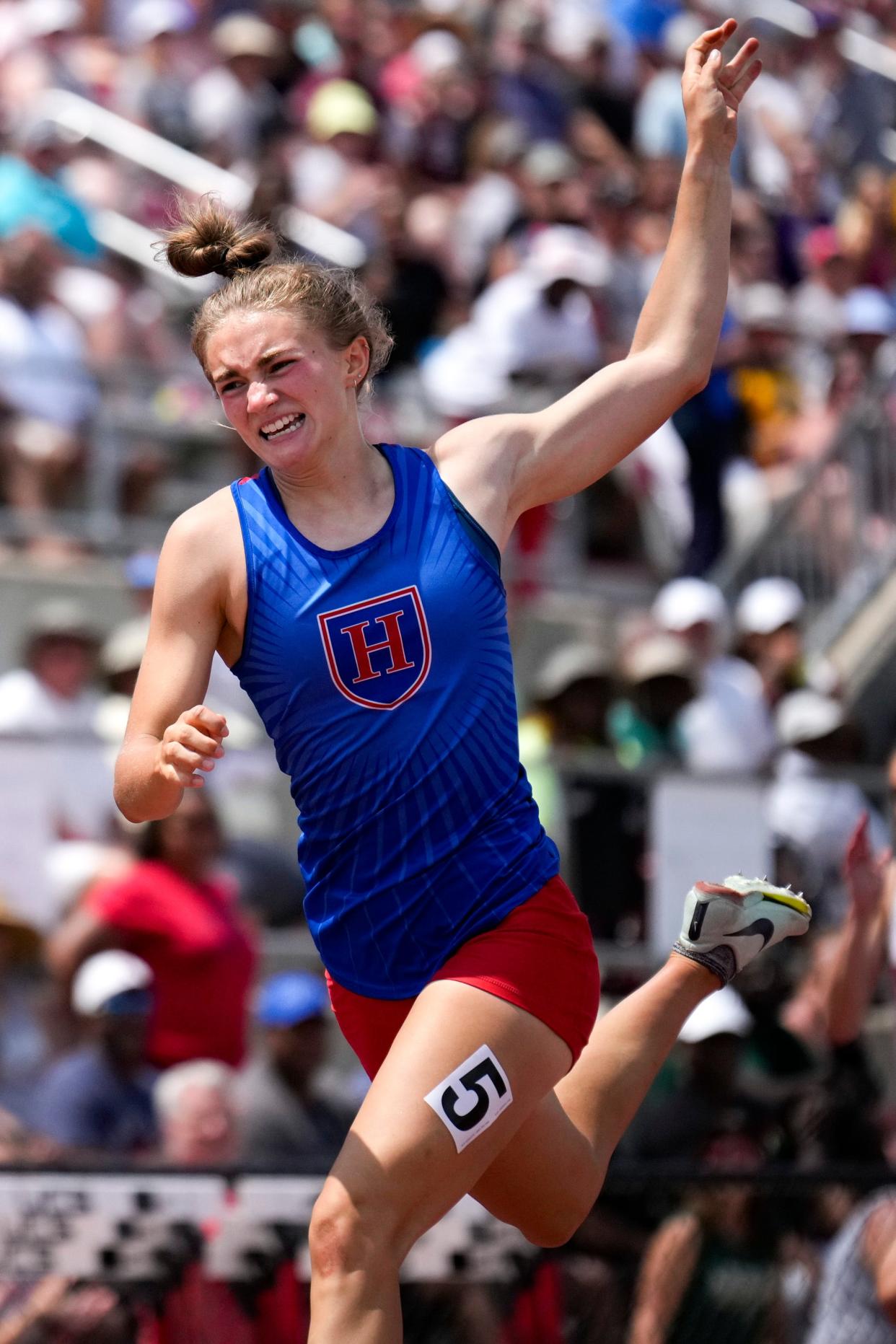 5. Highland's Juliette Laracuente-Huebner won four Division II state track and field titles.