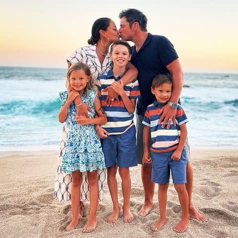 <p>Vanessa Lachey/Instagram</p> Vanessa and Nick Lachey with their three kids