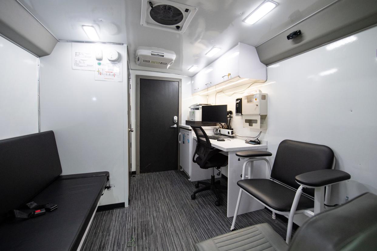 Great Circle Recovery's mobile clinic also provides therapy, helps with employment paperwork, and other services.