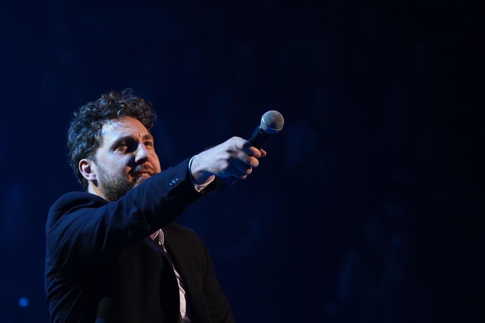 Seann Walsh on stage during An Evening of Comedy for the Teenage Cancer Trust, at the Royal Albert Hall, London. Picture date: Tuesday March 21, 2023.