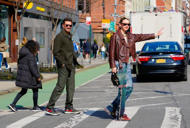 Gigi Hadid and Bradley Cooper are seen on Feb. 27 in New York City.