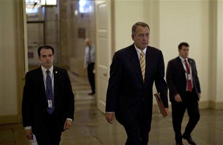 U.S. House Speaker John Boehner (R-OH) arrives at the U.S. Capital Building in Washington, October 9, 2013. REUTERS/Jason Reed