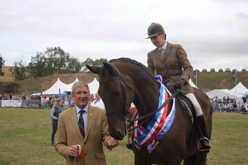 2022 Champion of Champions at the Glendale Show Hunter the horse with owner Mrs McGowan