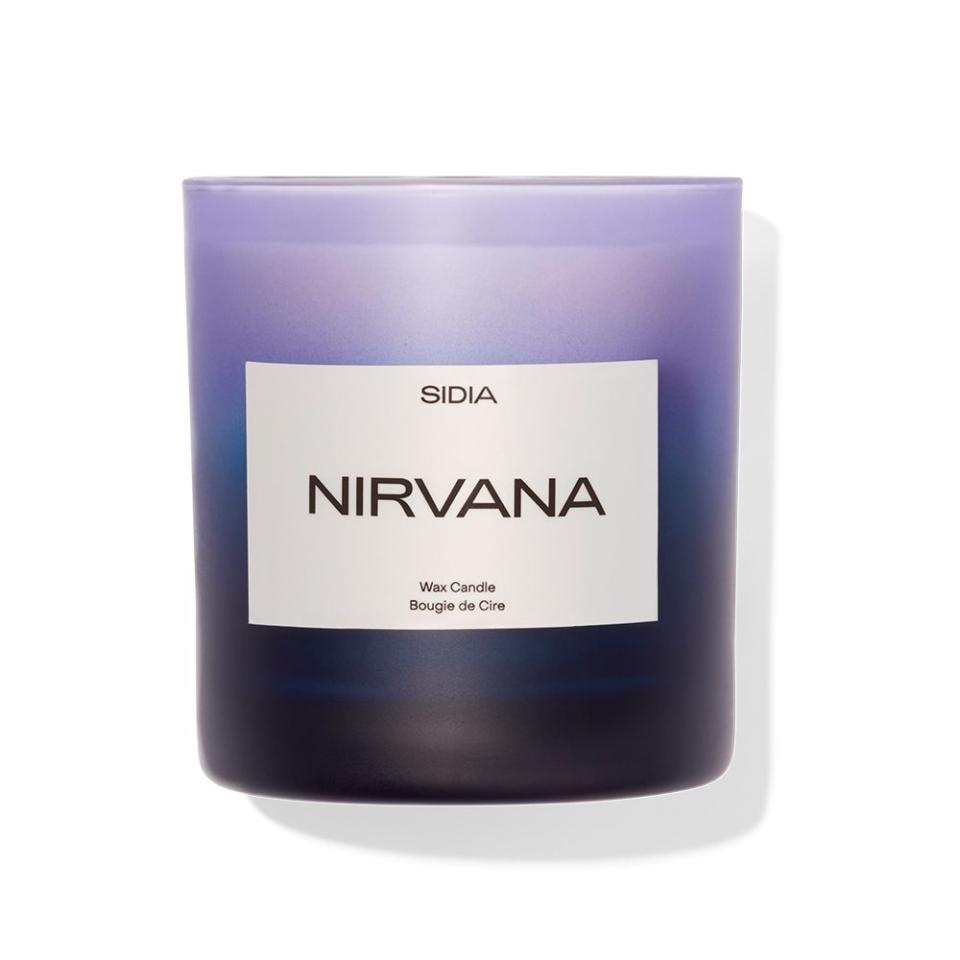 <p><a href="https://sidiathebrand.com/products/nirvana-candle" rel="nofollow noopener" target="_blank" data-ylk="slk:Shop Now;elm:context_link;itc:0;sec:content-canvas" class="link ">Shop Now</a></p><p>Nirvana Candle</p><p>sidiathebrand.com</p><p>$65.00</p><span class="copyright">Courtesy of Sidia</span>