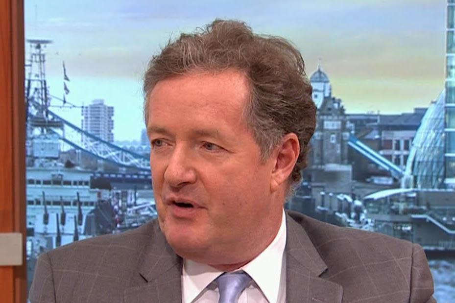 Not impressed: Piers Morgan called out Coronation Street for launching an 'impromptu attack' on him (ITV)