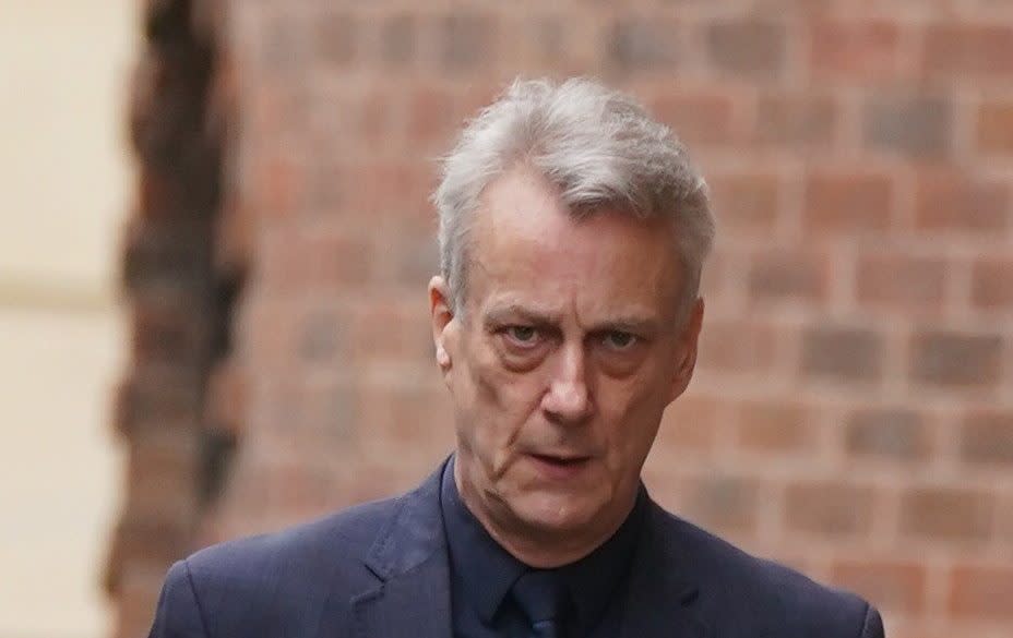 Actor Stephen Tompkinson arrives at Newcastle Crown Court where he is on trial charged with inflicting grievous bodily harm - Owen Humphreys/PA