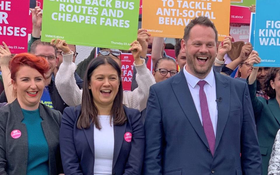 Lisa Nandy pictured with Simon Lightwood, the new Labour MP for Wakefield - Dave Higgens/PA Wire
