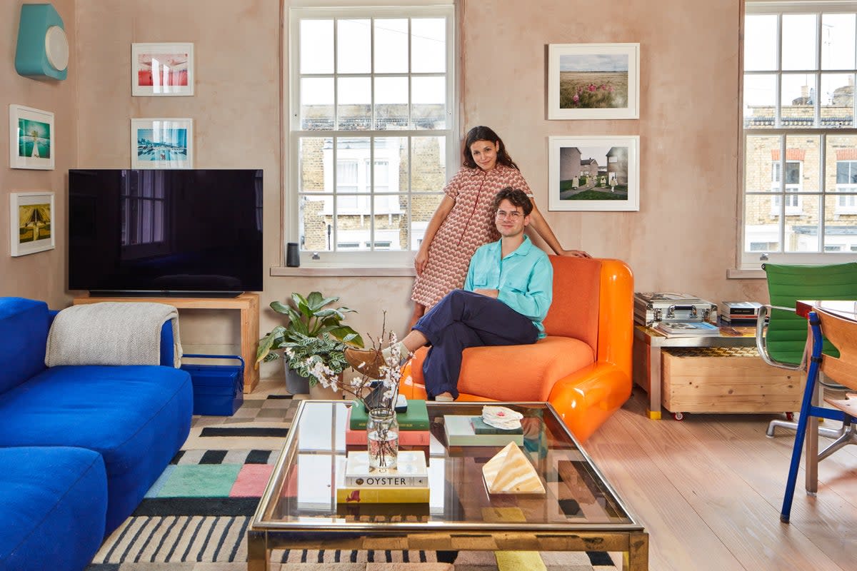 Elle Parmar Jenkins and Alex Holloway in their flat in Finsbury Park (Juliet Murphy)