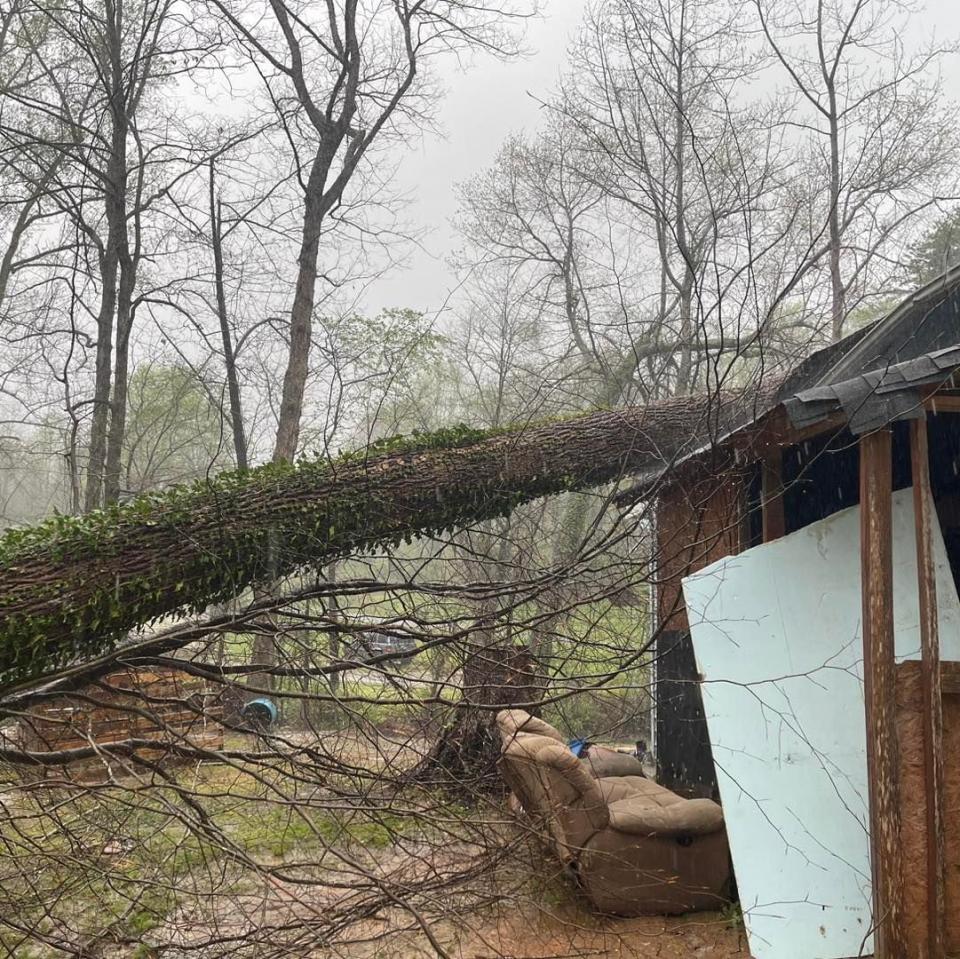 A tornado touched down in Wilkes County, causing heavy damage to homes and businesses in the area.