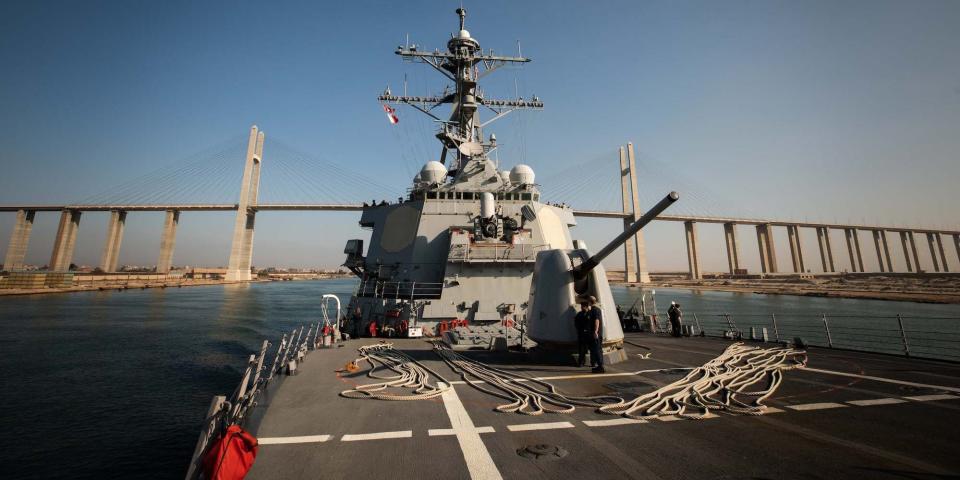 Navy destroyer USS Carney the Suez Canal