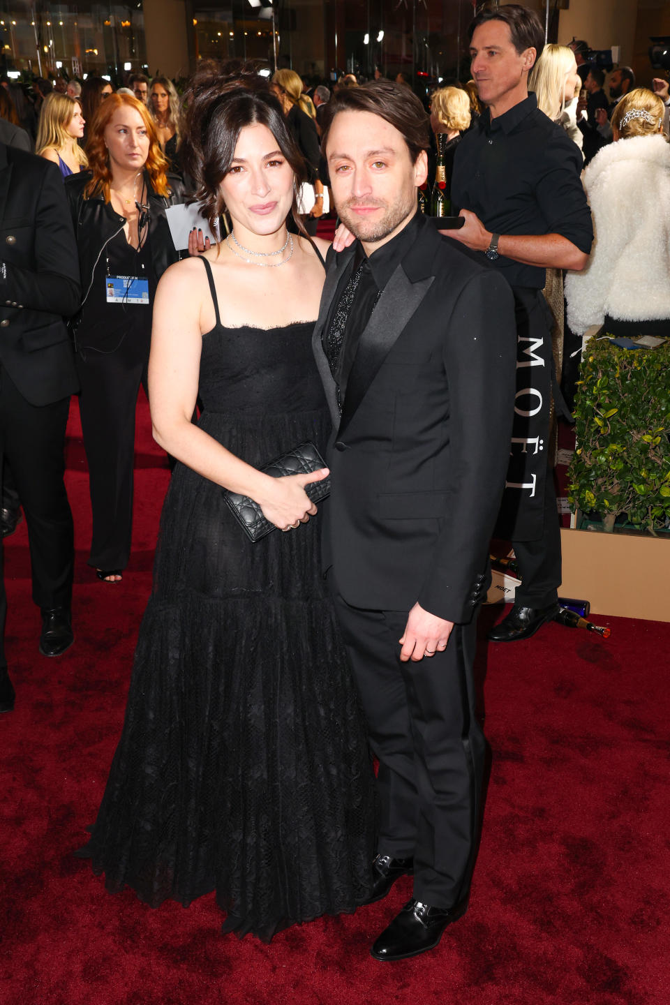 Jazz Charton and Kieran Culkin at The 81st Annual Golden Globe Awards