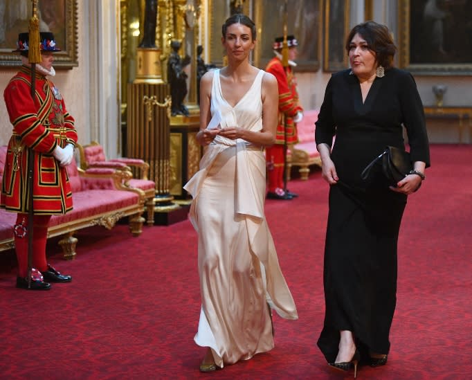 The Queen hosted a State Banquet for the US State Visit at Buckingham Palace, London, UK, on the 3rd June 2019. Pictured: Rose Hanbury, Marchioness of Cholmondeley.