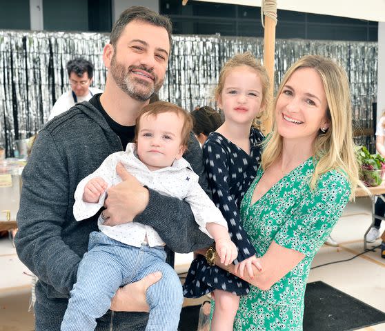 Stefanie Keenan/Getty Jimmy Kimmel and Molly McNearney with their children