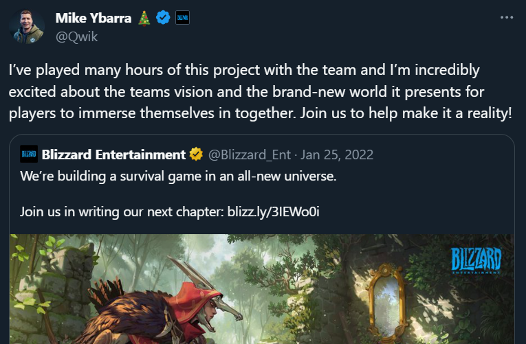 Mike Ybarra tweet from 2022: 