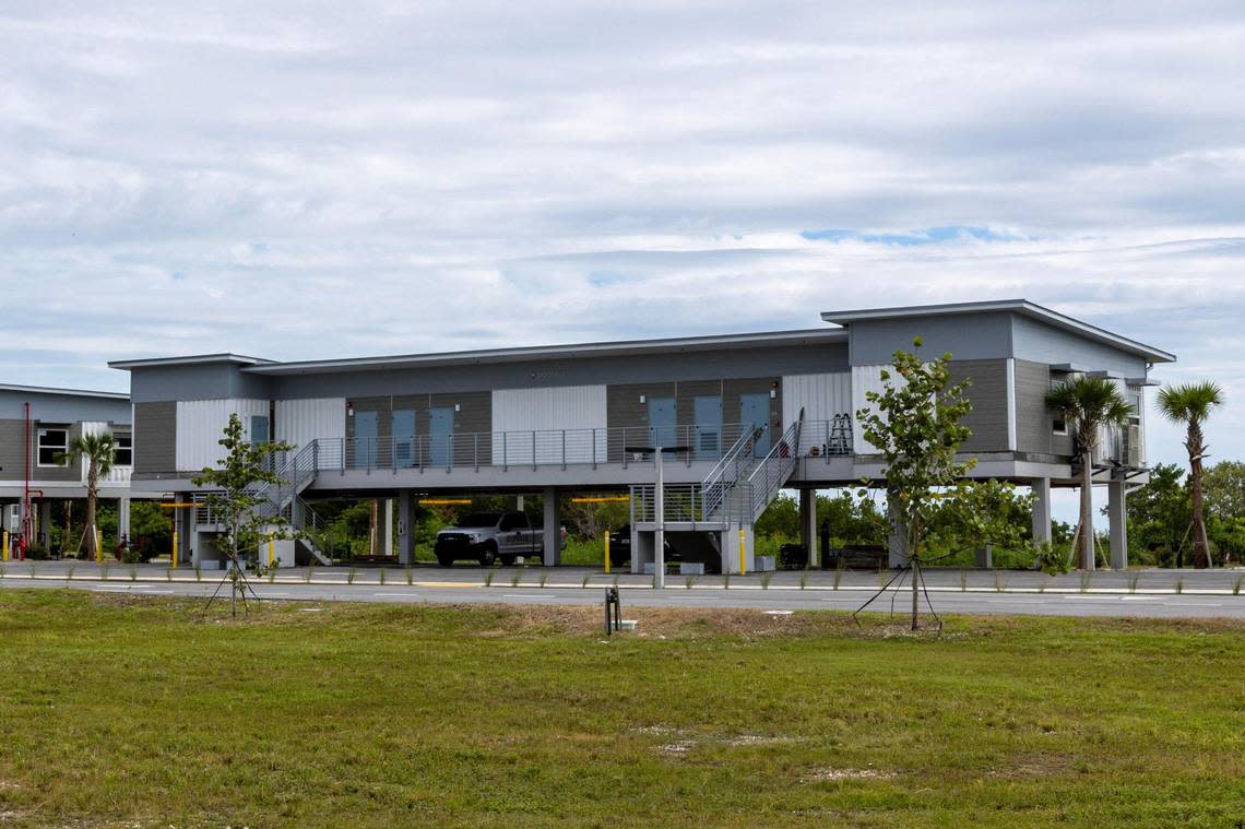 An exterior view of the Flamingo Lodge inside Everglades National Park in Homestead, Florida, on Friday, October 20, 2023. D.A. Varela/dvarela@miamiherald.com