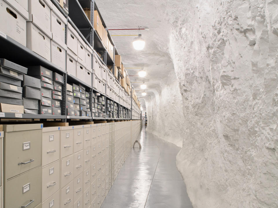 The Bettmann Archive is housed in a former limestone mine, part of a network of secure facilities operated by Iron Mountain. 