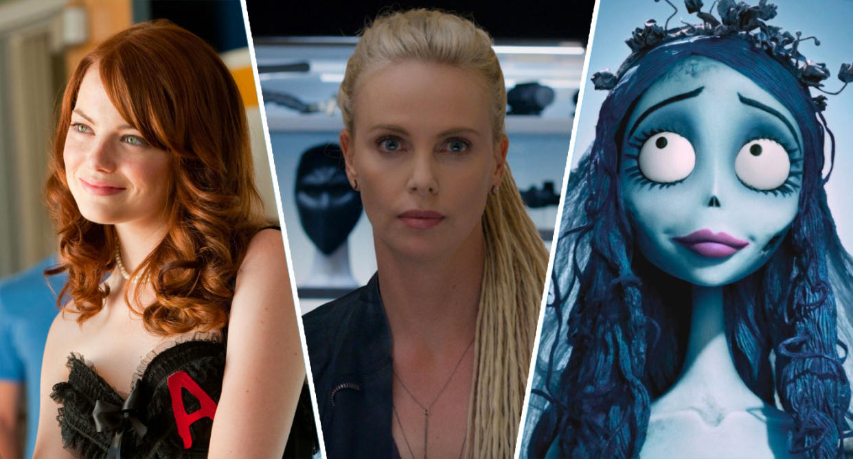 Easy A, Fast & Furious 8, Tim Burton's The Corpse Bride. 