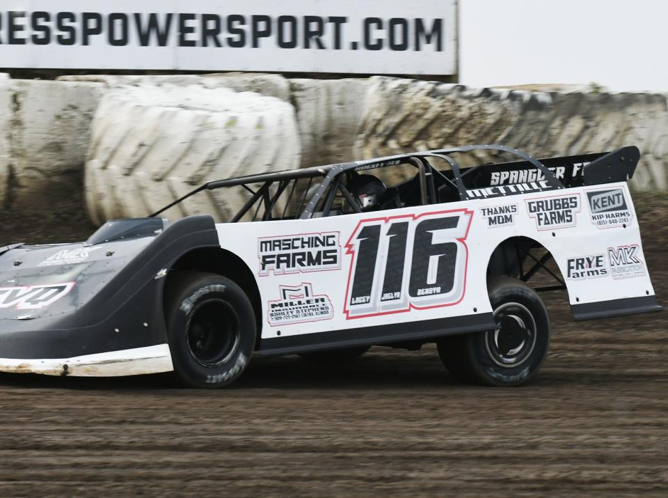 Cullom's Torin Mettille (116), a former DIRTCar Pro Late Model national champion and two-time track champion at the Kankakee County Speedway. Mettille will face some tough competition this Friday at Kankakee with $2,000 going to the winner. Mettille, the current point leader in the pro late model division, has three feature wins to his credit this year.