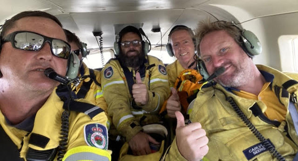 NSW Rural Fire Services firefighters are pictured including Darren Carter.