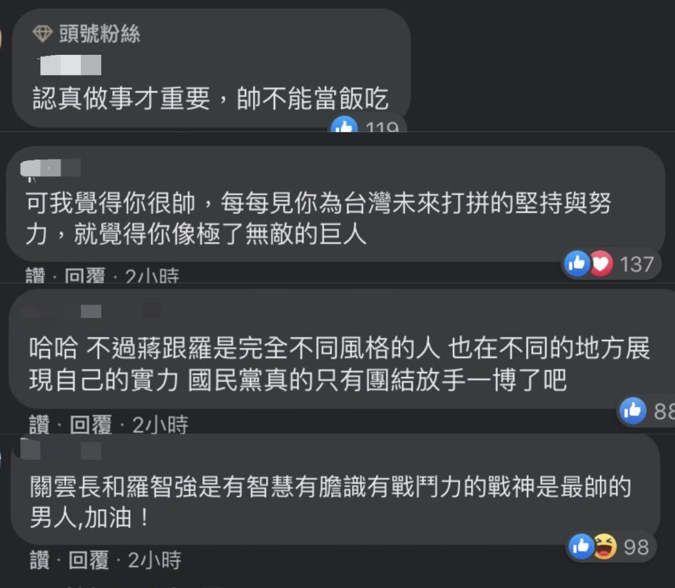 網友在羅智強貼文下留言。   圖：截取自羅智強個人臉書