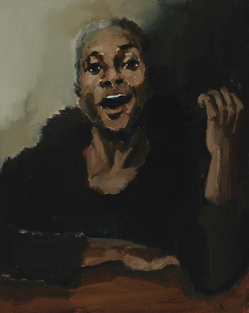 Lynette Yiadom-Boakye works on canvas and Linen